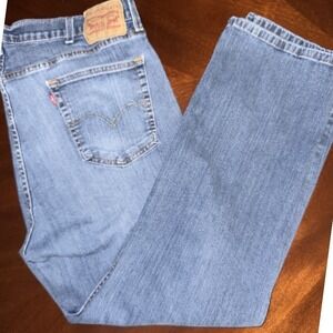 Levi 559 Mens 42x30 Blue Jeans Relaxed Fit Straight Leg Medium‎ Wash